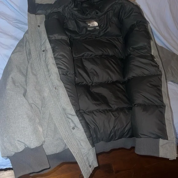The North Face Charcoal Parka with Faux Fur Trim - Picture 6 of 7